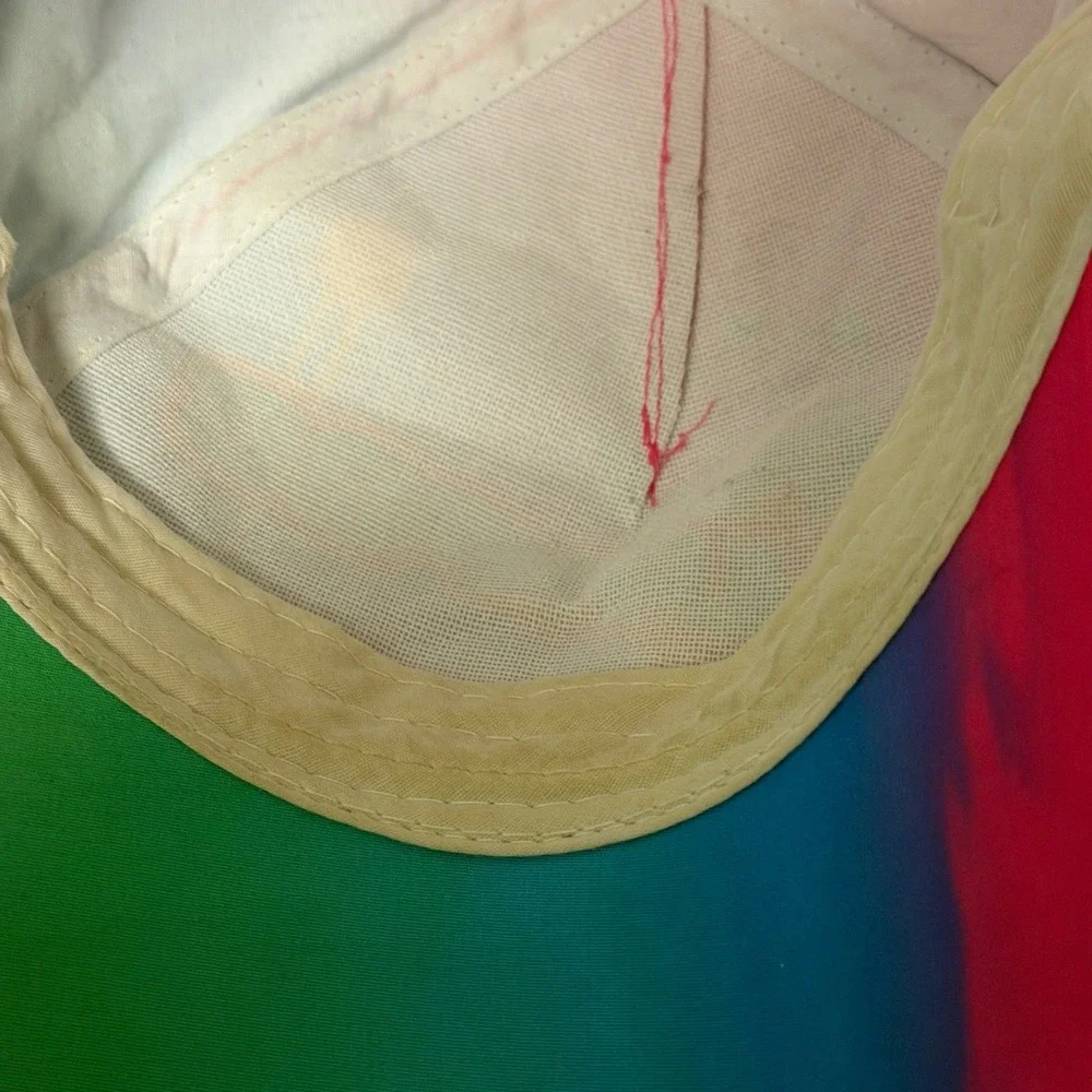 Vintage 1990s Slurpee Hat Neon Paint Splatter Colorful Adjustable Cap